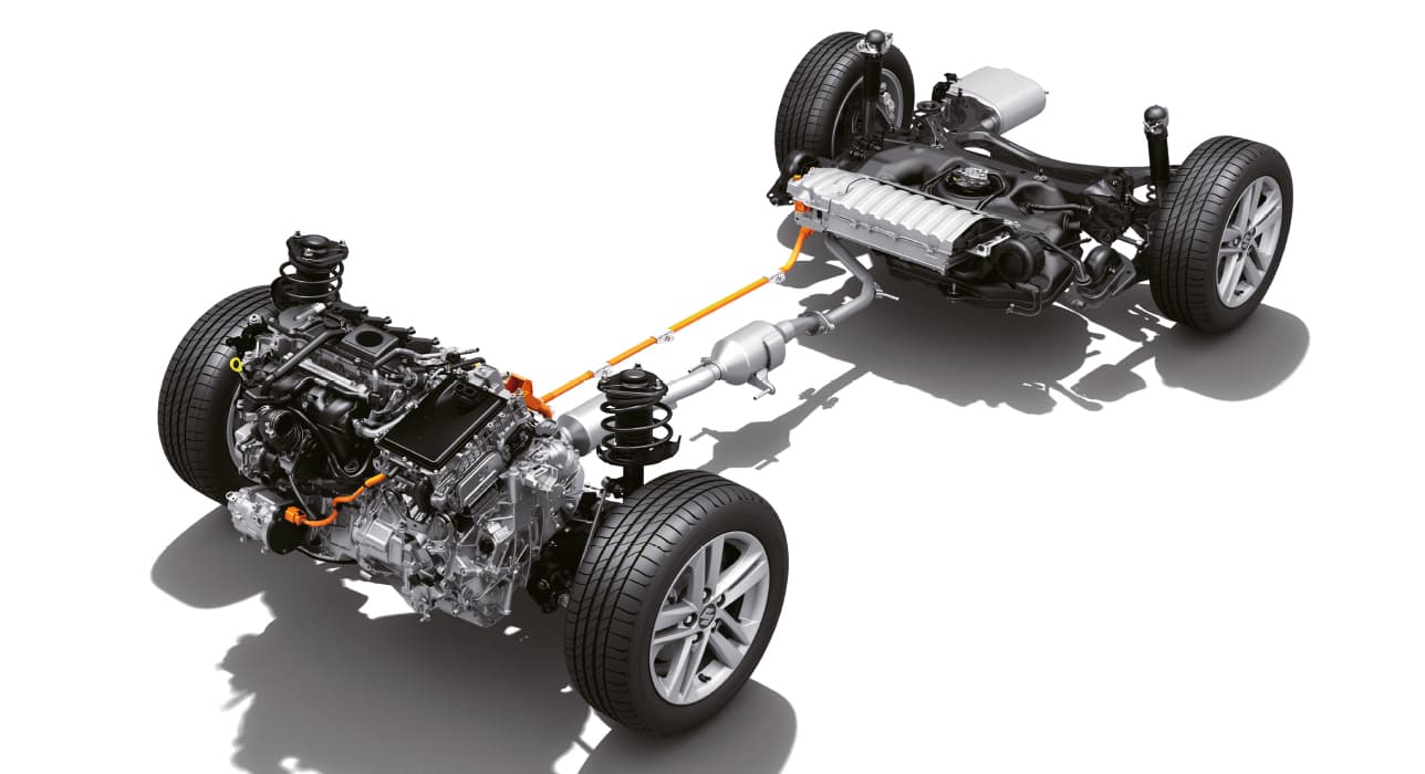 Ansicht eines Motors mit Suzuki Vollhybrid Technologie