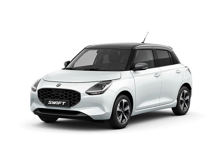 Weißer Suzuki Swift