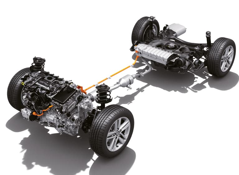 Ansicht eines Motors mit Suzuki Vollhybrid Technologie