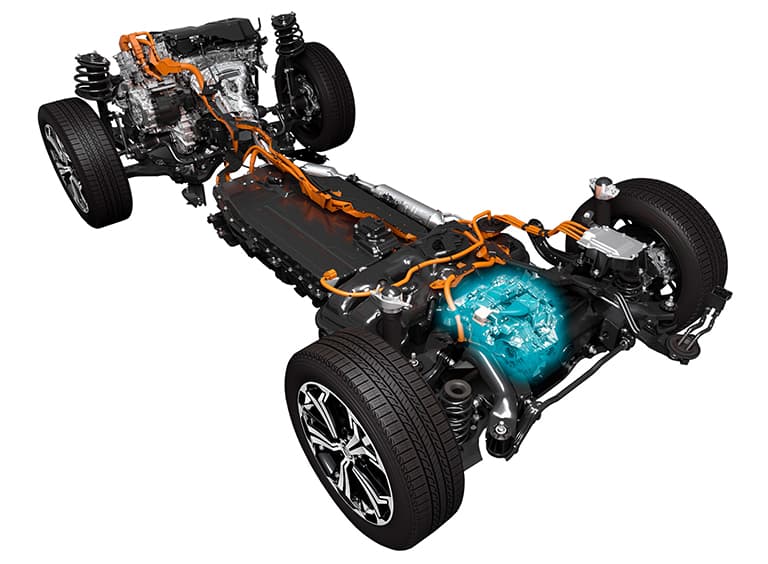 Ansicht eines Motors der der Suzuki Plug-in Hybrid Technologie