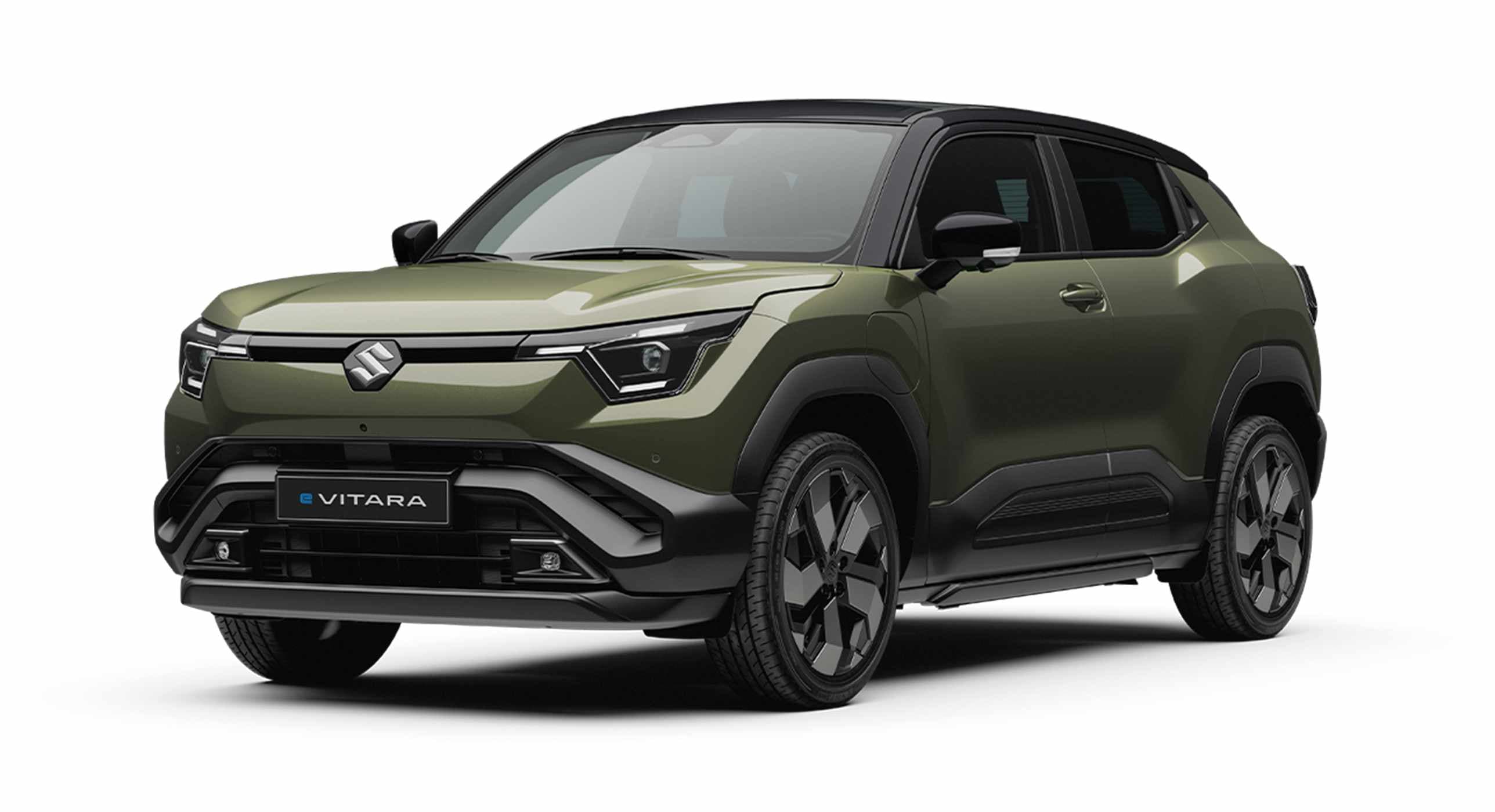 Dunkelgrüner Suzuki e Vitara