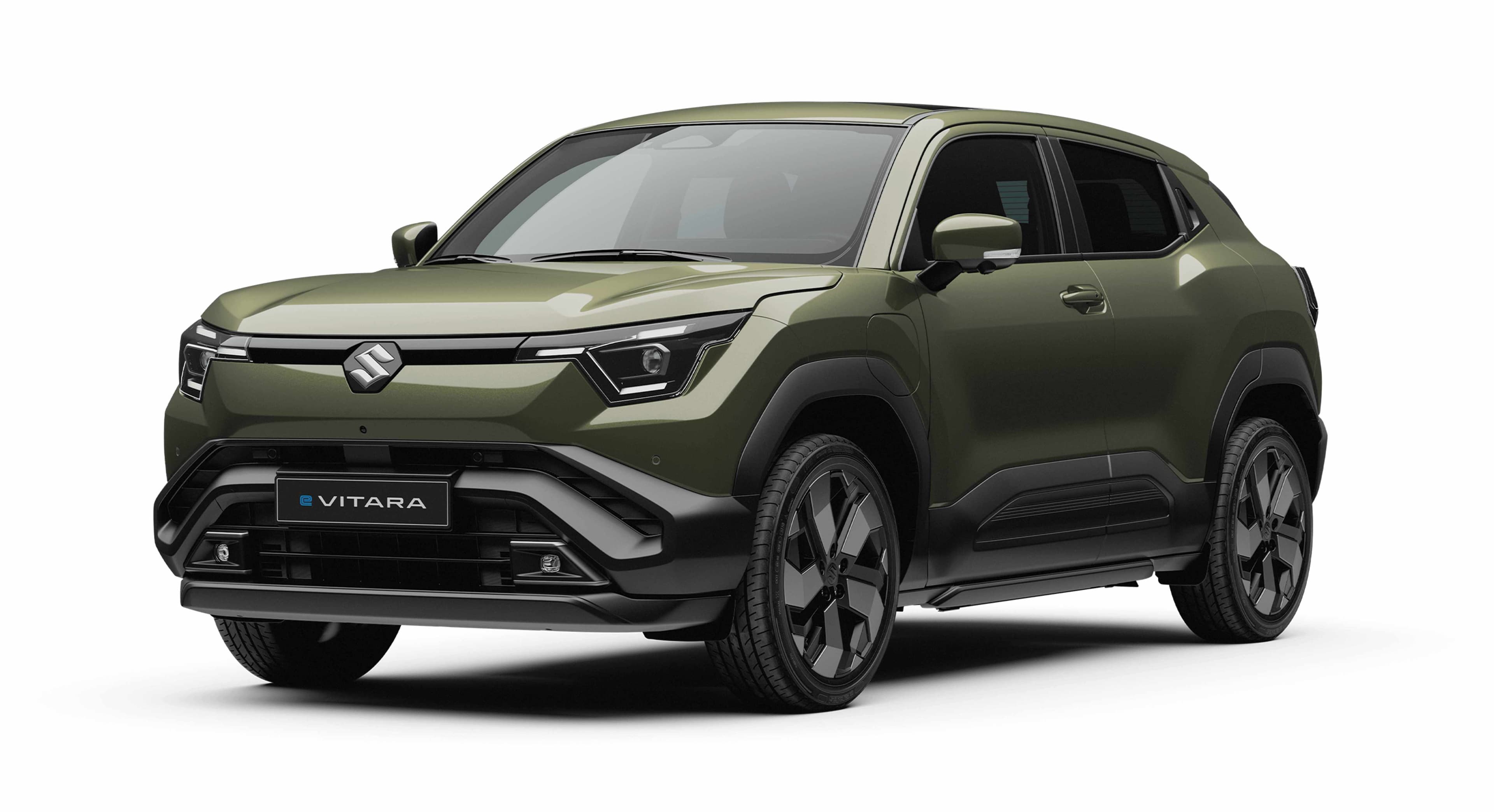 Dunkelgrüner Suzuki e Vitara