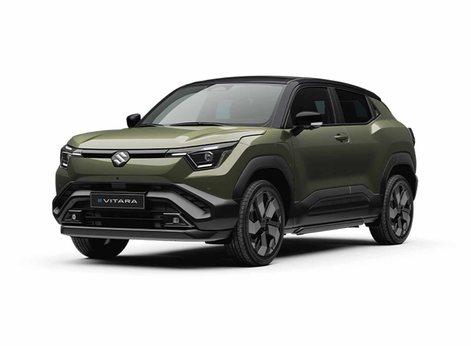 Dunkelgrüner Suzuki e Vitara