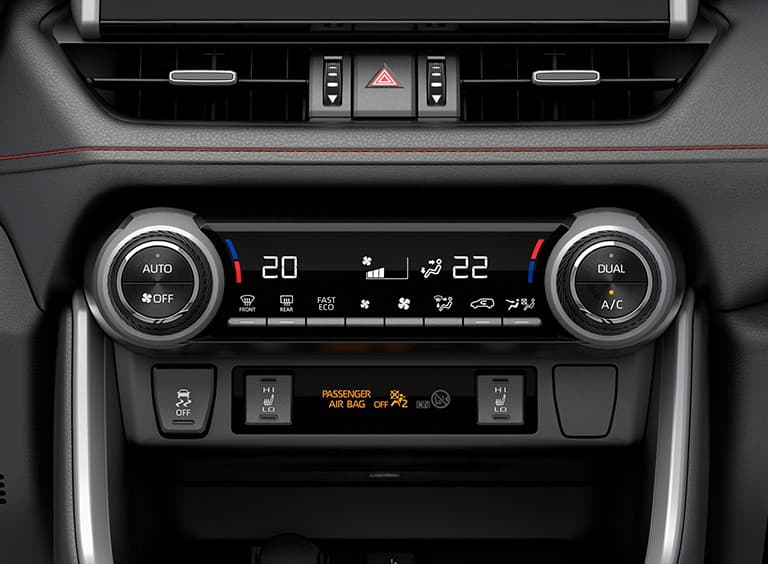 Abbildung zeigt Armatur für Klimaautomatik und Sitzheizung