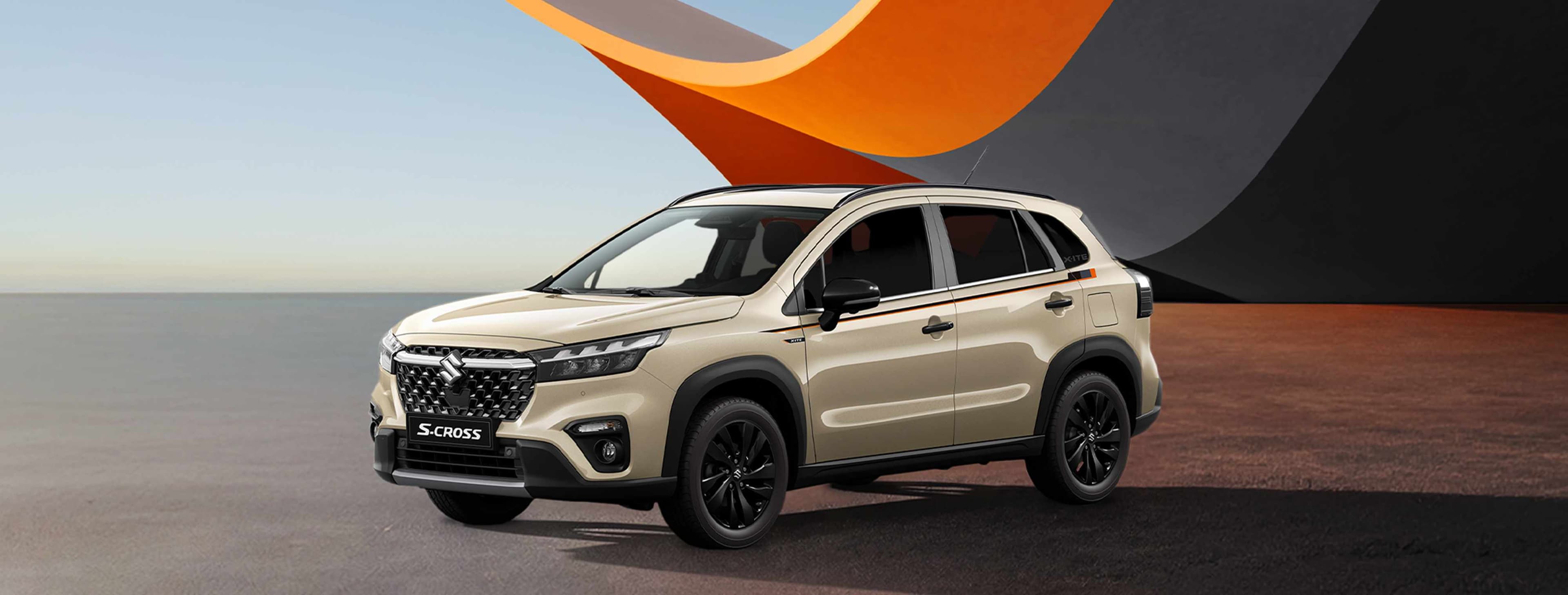 Suzuki S-Cross X-ITE mit auswählbaren Lackierungen in der Modellübersicht.