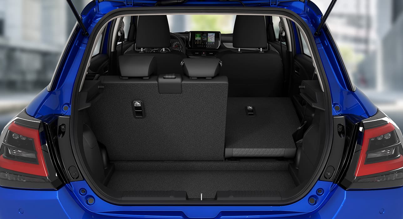 Abbildung zeigt Gepäckraum eines blauen Swifts