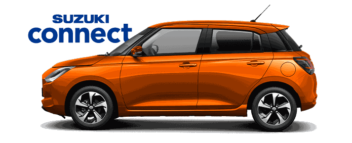 Suzuki Swift Von der Seite fotografierter Suzuki Swift Hybrid in Blue Pearl Metallic..