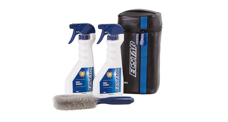 Ecstar Pflegeset für Exterieur mit zwei Flaschen und einer Bürste