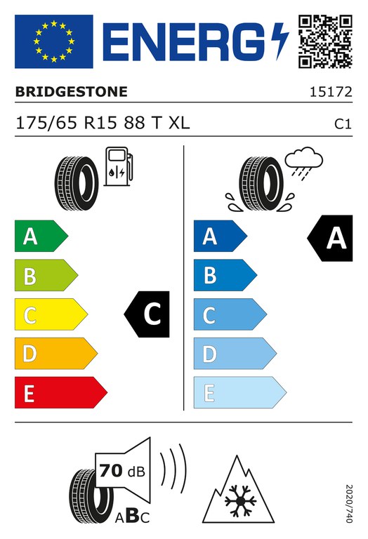 BRIDGESTONE 175/65 R15 88 T XL